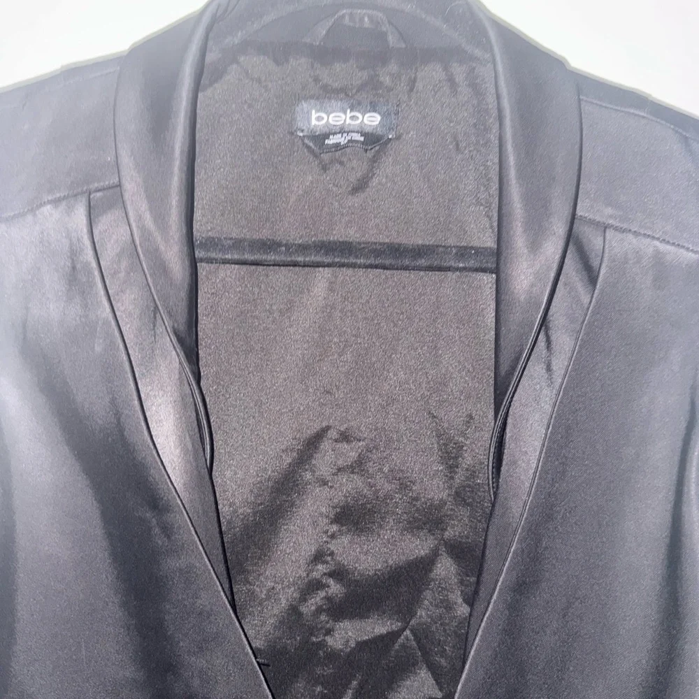 Bebe Black Satin Vest
